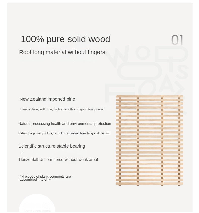 Oak Solid Wood Luminous Box Bed