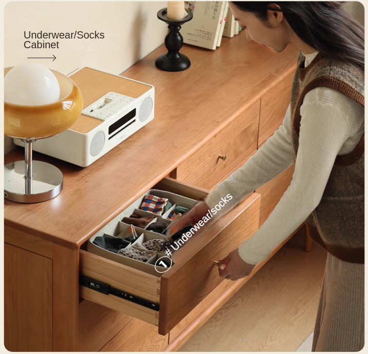 Cherry Solid Wood Chest of Drawers