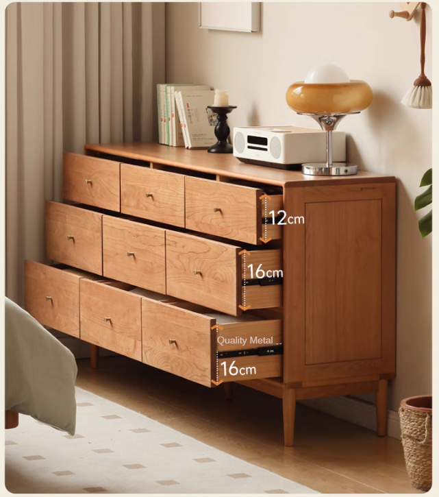 Cherry Solid Wood Chest of Drawers