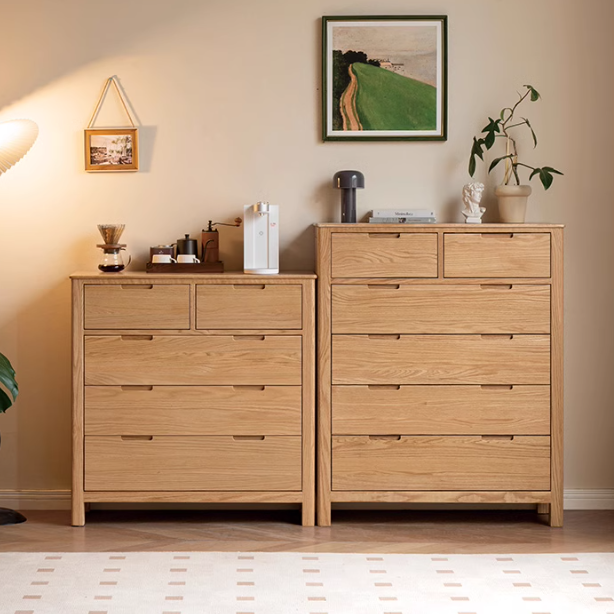 Oak Solid Wood Nordic Chest of Drawers