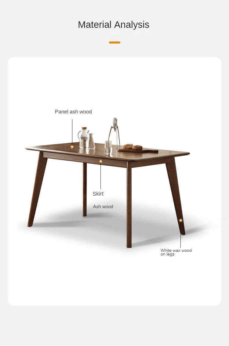 Ash, Oak Solid Wood Modern Dining Table