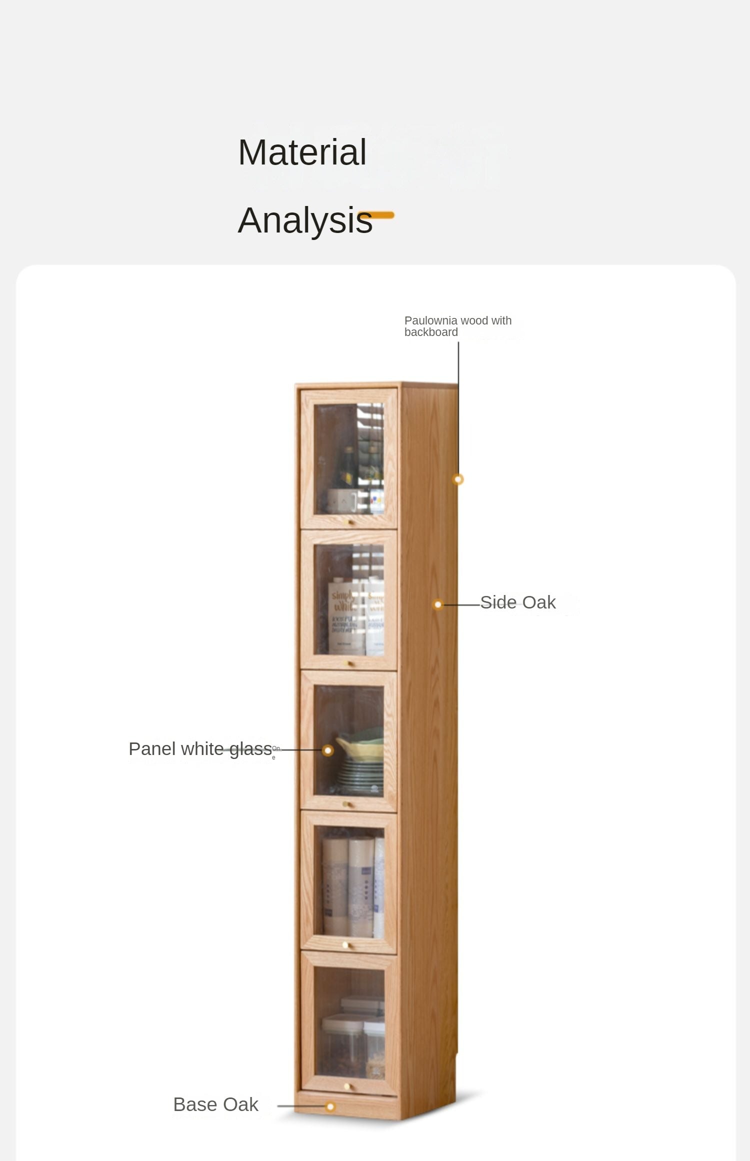 Oak Solid Wood Bookcase Corner Glass Flip Door