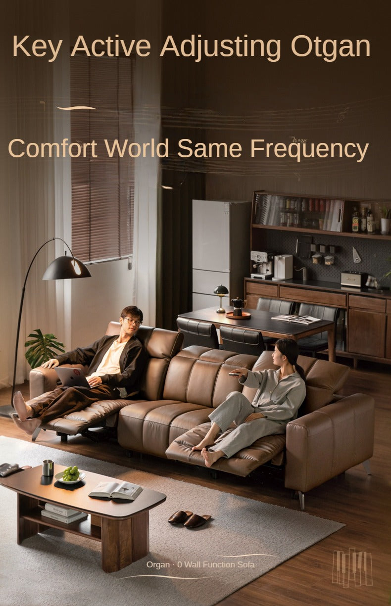 Electric Leather Zero Wall Function Sofa.