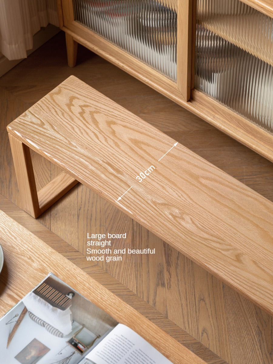 Ash, Oak, Cherry, Beech Solid Wood Long Bed end Bench