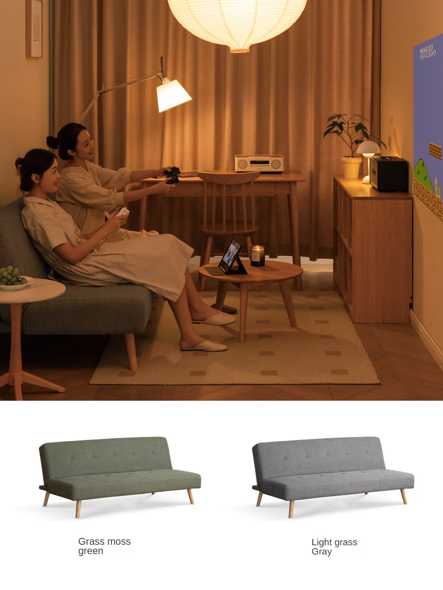 Beech Solid Wood Sleeper Sofa Modern Minimalist.