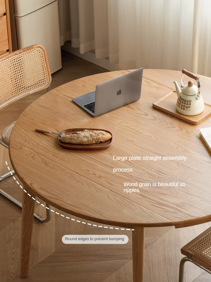 Oak Solid Wood Folding Dining Table