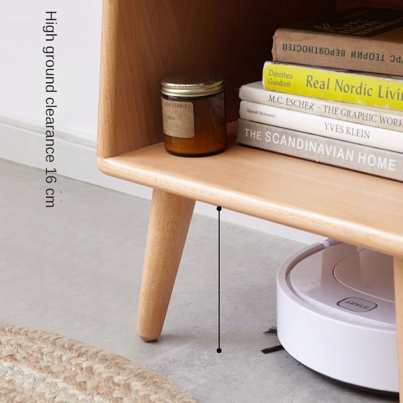 Beech solid wood Fully open nightstand