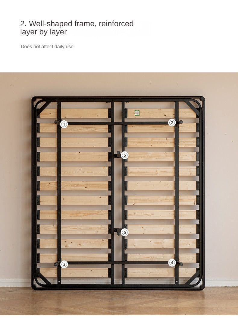 Oak Solid Wood Bed Simple platform bed, headboard-free bed
