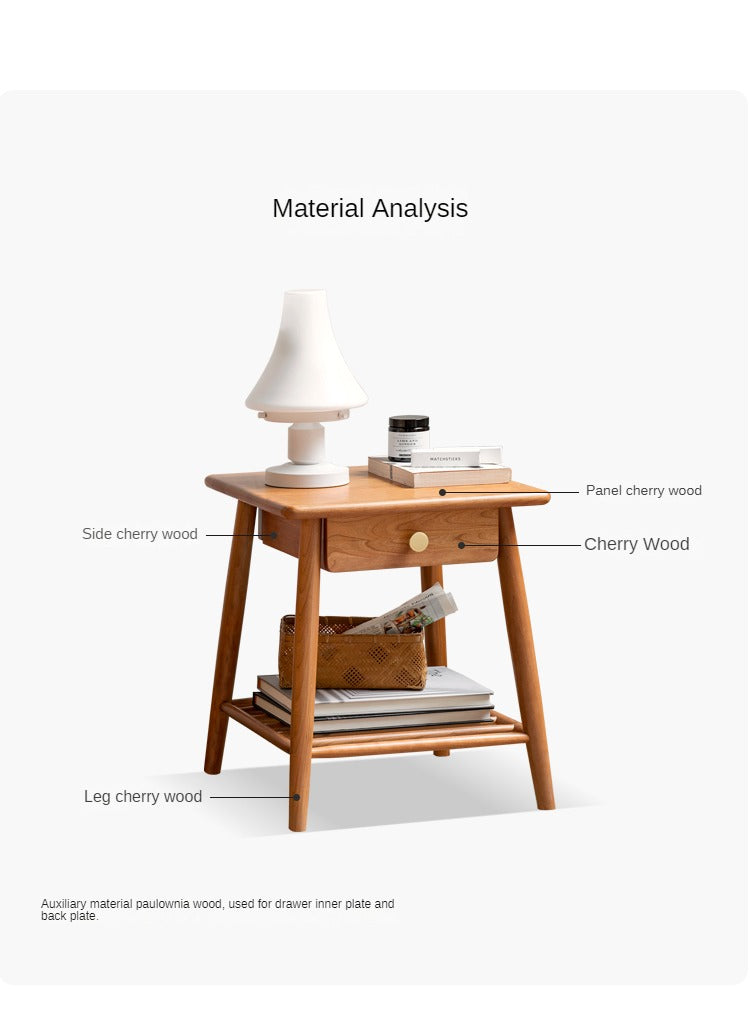 Сherry Solid Wood Side Table