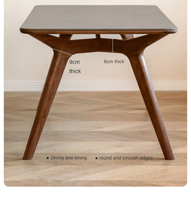 Black Walnut Solid Wood Rock Slab Dining Table
