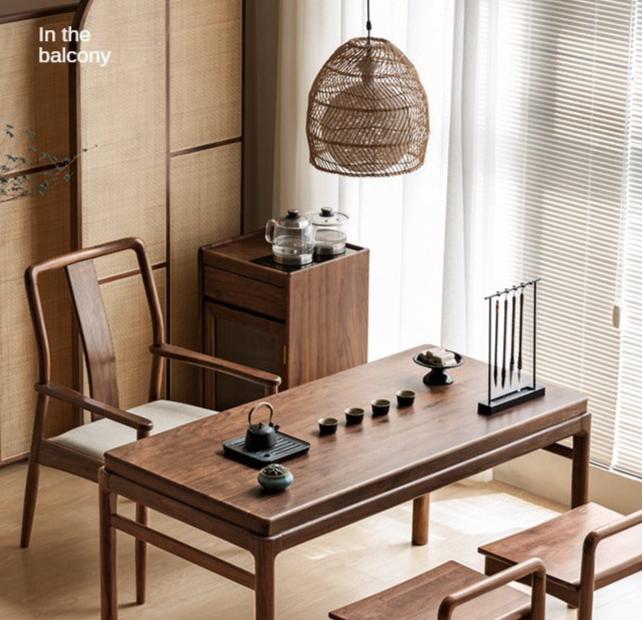 Black Walnut Solid Wood Tea Table