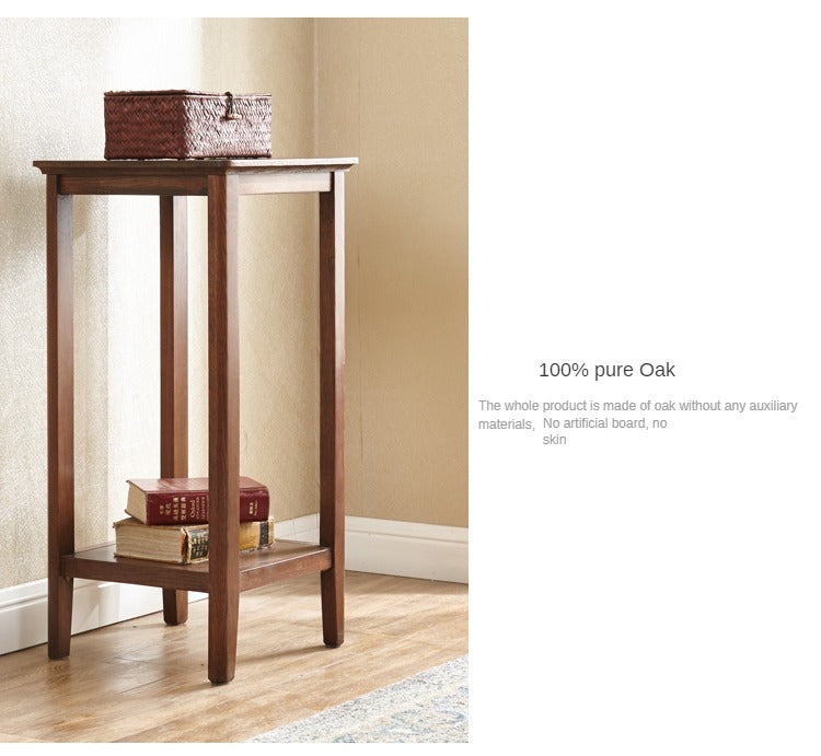 Oak Solid Wood Walnut Color Flower Rack