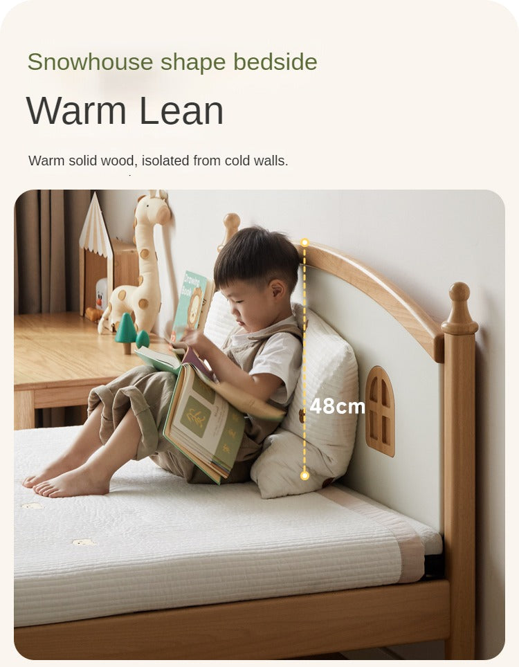 Beech Solid Wood Children's Single Bed.