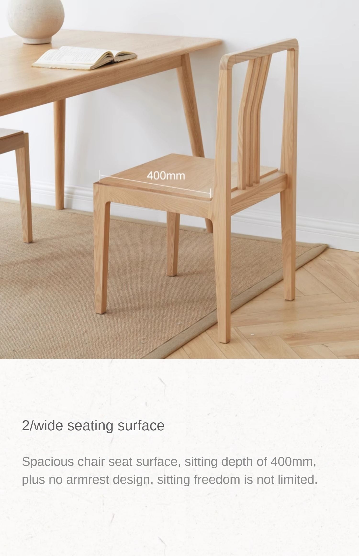 Black Walnut, Ash Solid Wood Dining Chair 4pcs