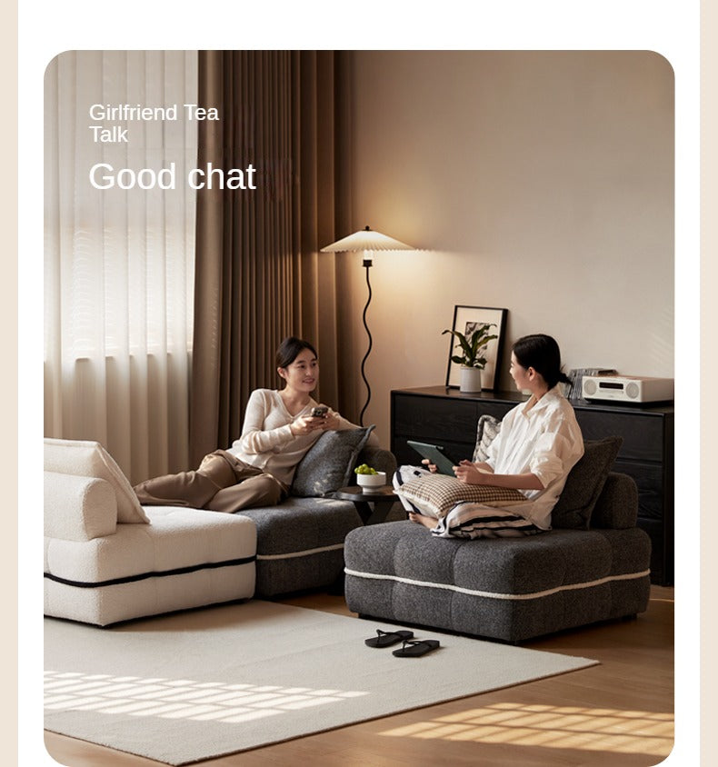 Fabric Modern Biscuit Piedmont Module Sofa,