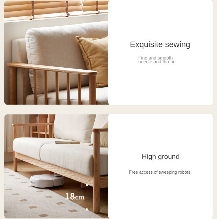 Oak Solid Wood Sofa Fabric.