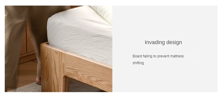 Oak Solid Wood Bed Thickened Headboard