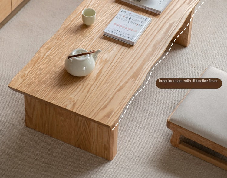 Ash, Birch, Oak Solid Wood Minimalist Square Japanese Style Tea Table