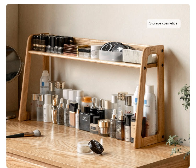 Oak Solid Wood Desk Shelf