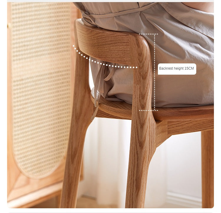 Oak Solid Wood Bar Chair, High Foot Chair: