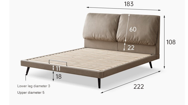 Technological Fabric Bed,Genuine Leather Bed