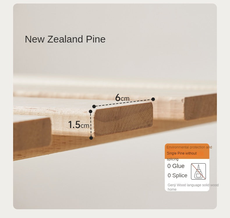 Poplar Solid Wood Retro Edge Bed