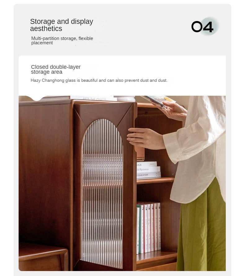 Black Walnut, Poplar Solid Wood Side Cabinet