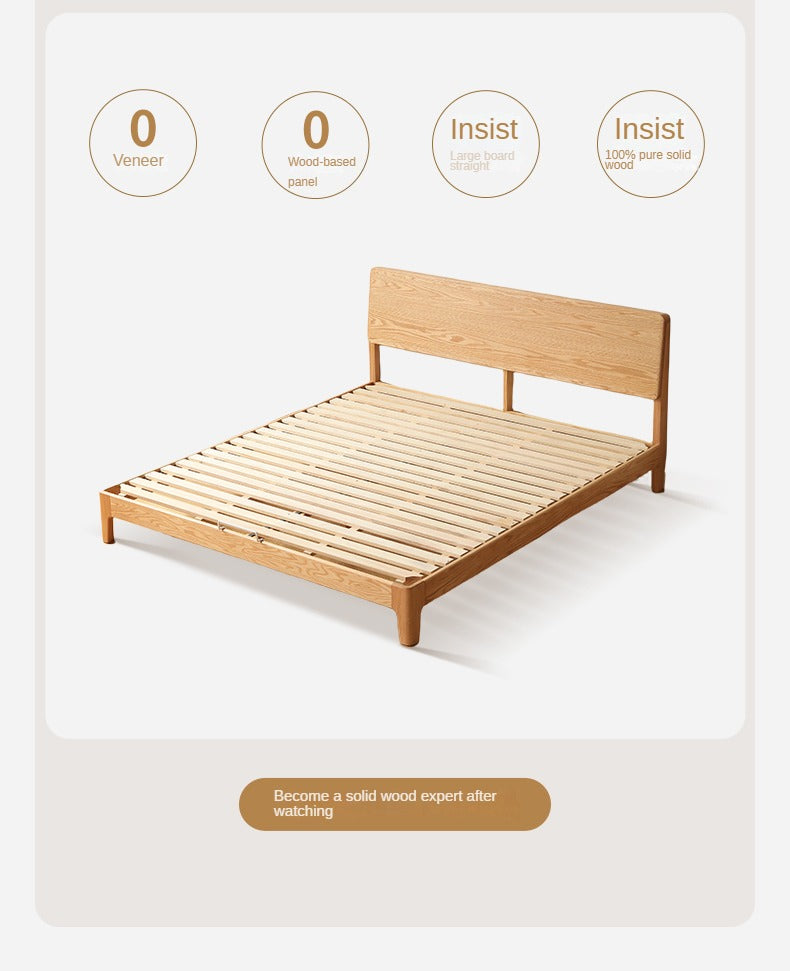 Oak Solid Wood Bed