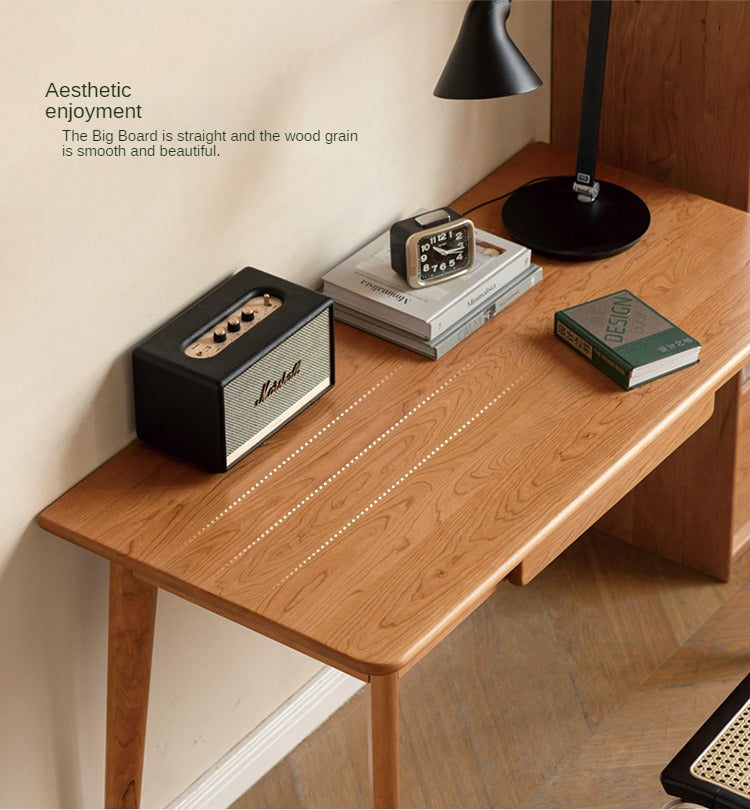 Cherry Wood FAS Grade Office Desk with Drawers