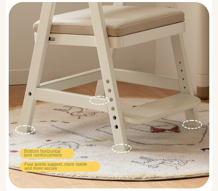 Solid RubberWood Kids Cream Style Lift Chair
