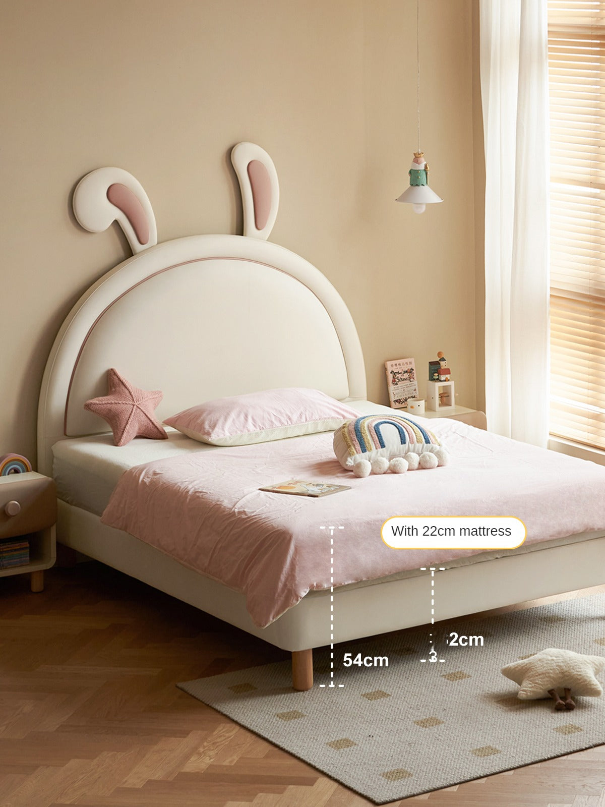 Children's Bed Girl Cartoon Rabbit Bed<