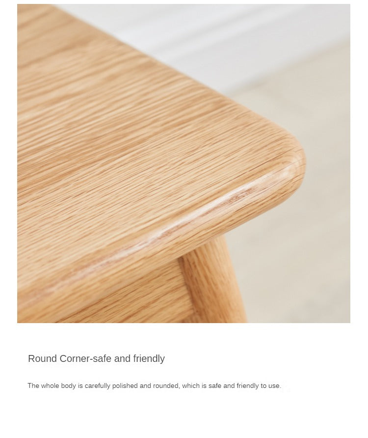 Oak Solid Wood Bay Window Table, Small Table on Bed