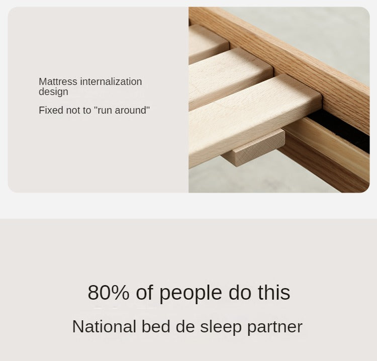 Oak, Rubberwood Solid Wood Bed - SPECIAL PRICE