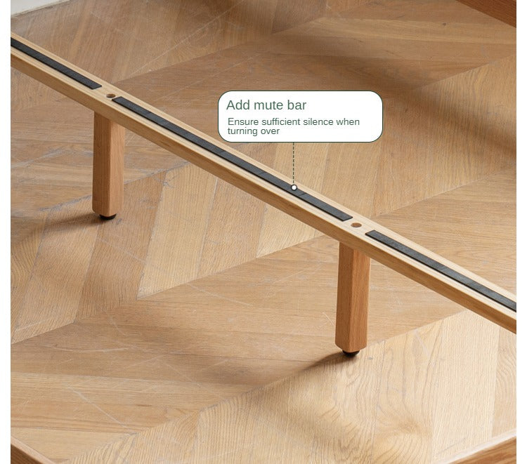 Oak Solid Wood Technology Cloth Modern and Simple Bed