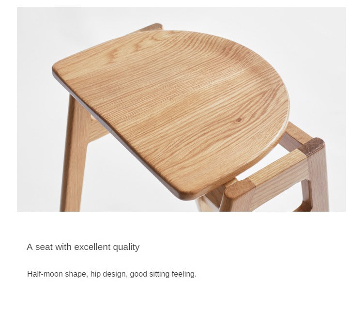 Oak Solid Wood High Feet Stool