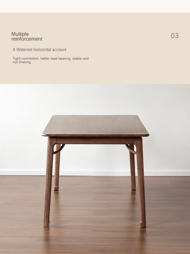Black Walnut, Ash Solid Wood North American Dining Table