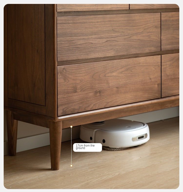 Black Walnut, Ash Solid Wood Chest of Drawers