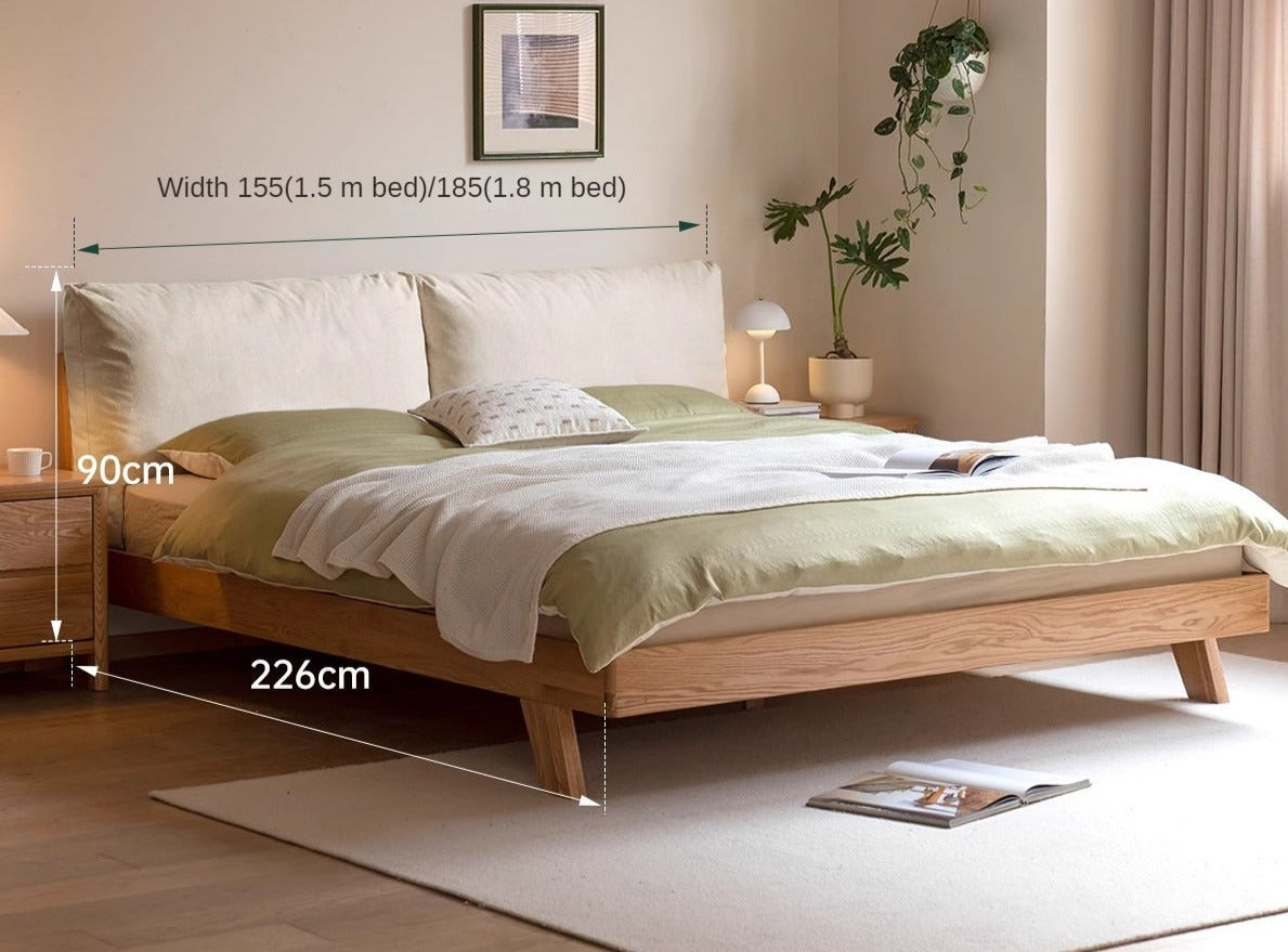 Oak Solid Wood Soft Bed