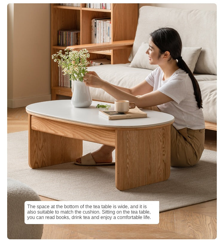 Oak, Beech Solid Wood Storage Coffee Table