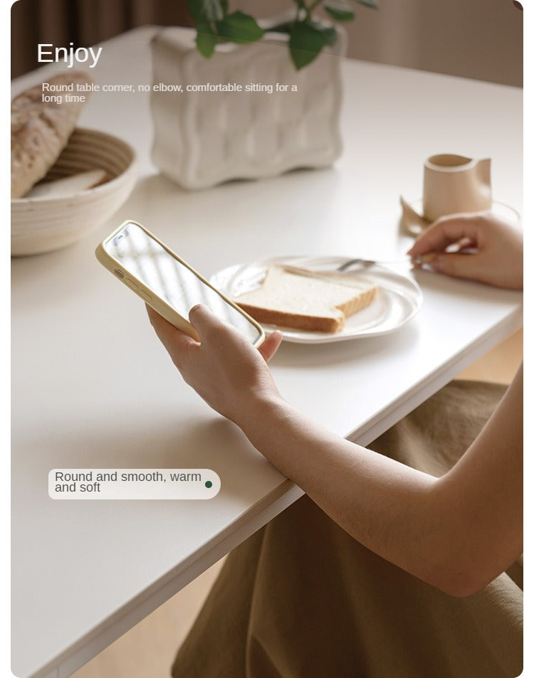 Rock Slab Dining Table Iron-cream