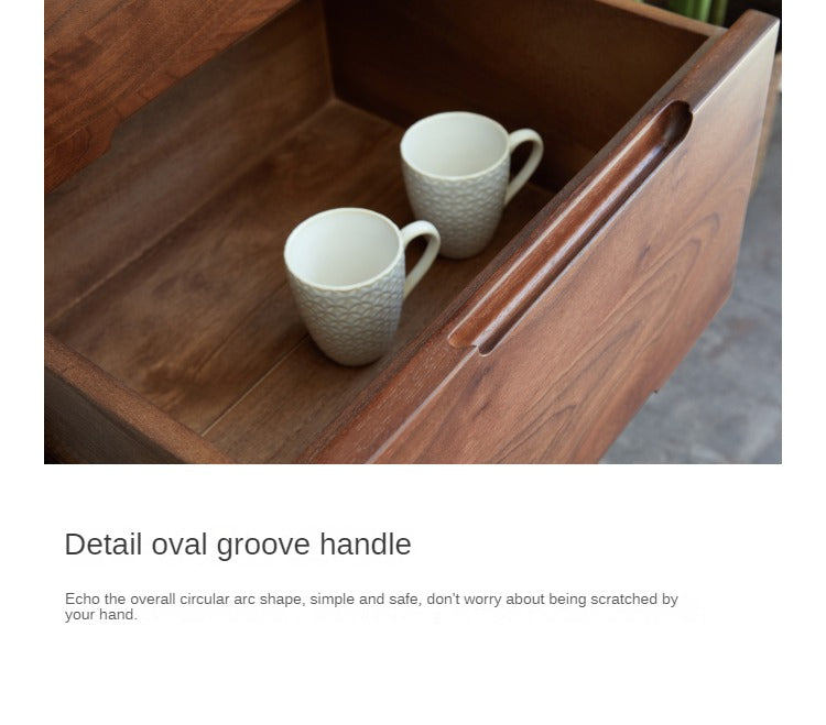 Black Walnut Solid Wood Side Cabinet