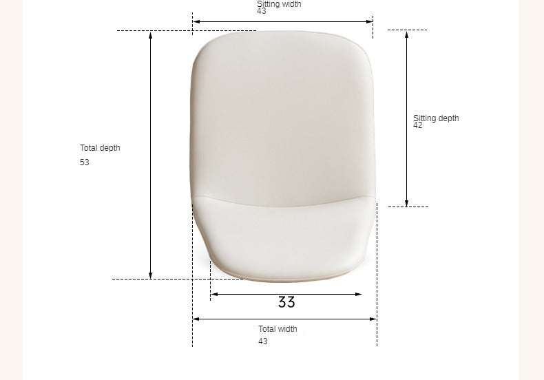 4pcs Organic Leather Cream Style Iron Dining Chair