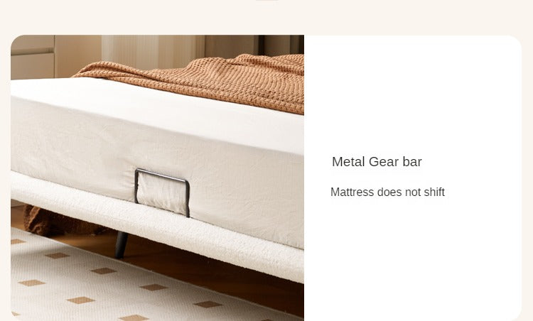 Fabric Soft Luminous White Suspension Imitation Lamb Fleece Bed