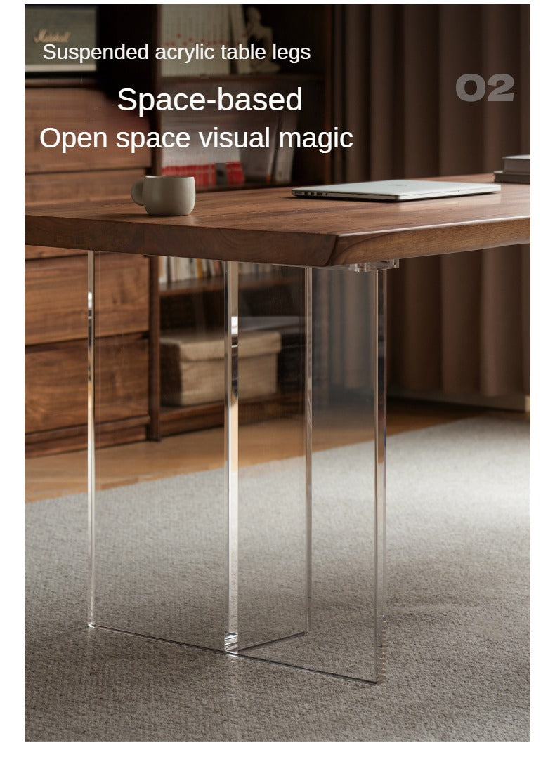 Black Walnut, South American Walnut, Ash Solid Wood, Metal, Acrylic Table Legs