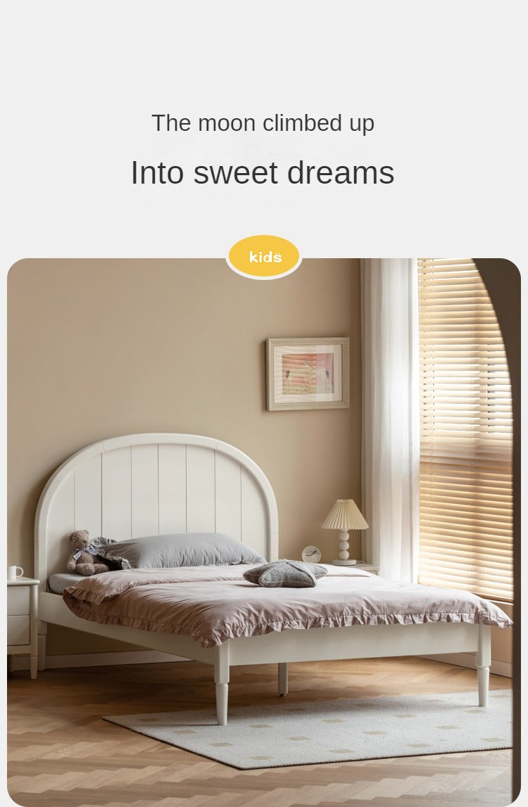 Poplar Solid Wood High Headboard Children's Bed.