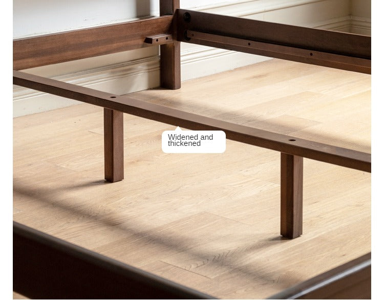 Teak Solid Wood, Black Walnut Solid Wood Bed