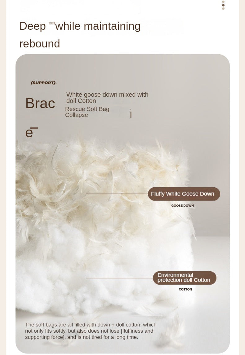 Fabric Sofa Italian Minimalist White Cloud Sofa.