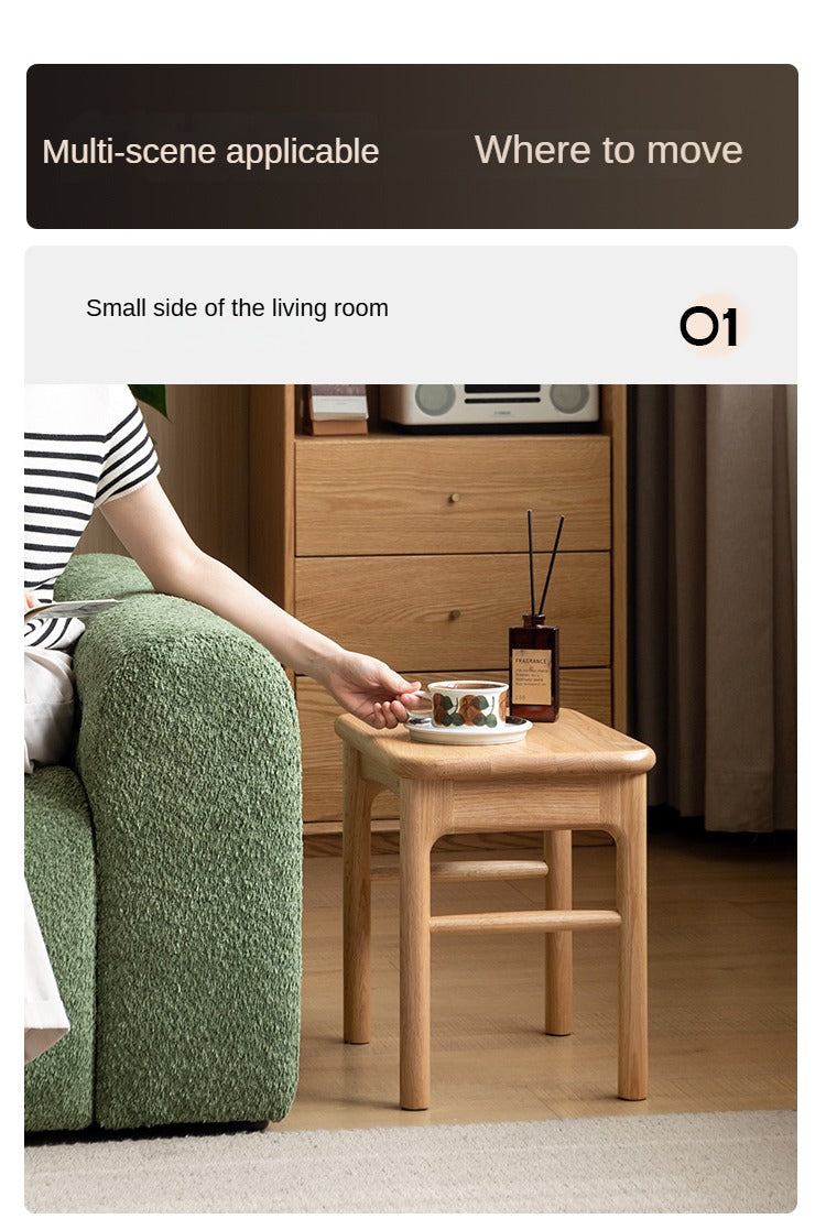 Black Walnut, Oak Solid Wood Tea Stool, Long Stool