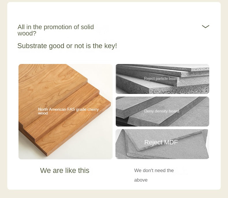 Cherry Solid Wood fabric Soft Bed