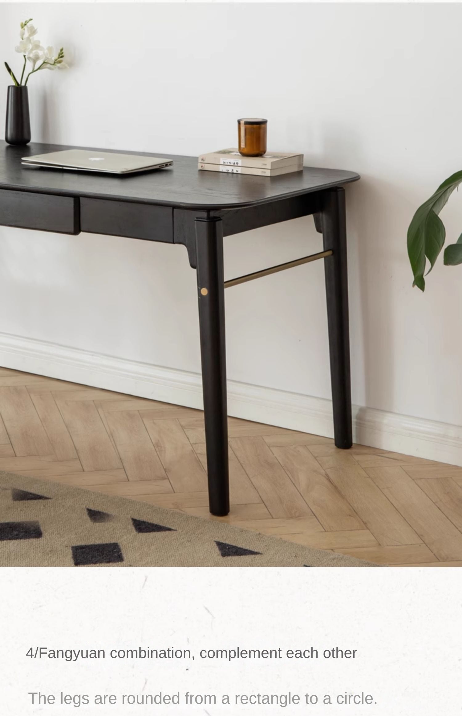 Oak Solid Wood Modern Simple Computer Desk